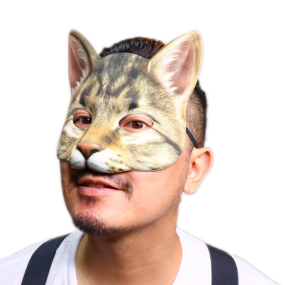 猫のお面　ハロウィン 和風 猫のお面 桜〈 ホワイト レッド ピンク〉猫の半面 お面 猫